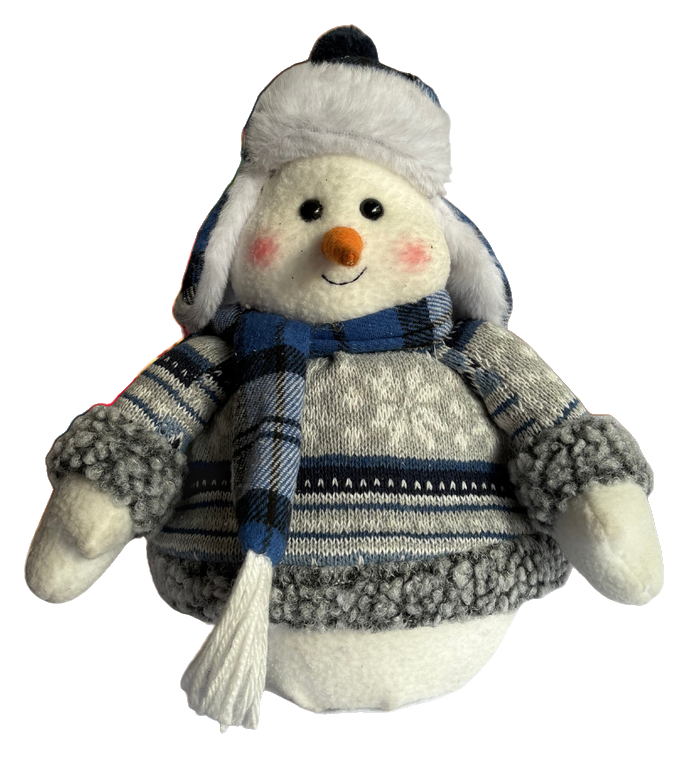 Muñeco de nieve ropa azul